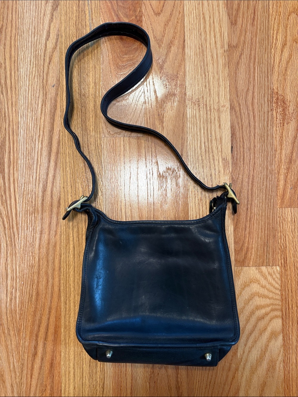 COACH Janice 9966 Black Leather Crossbody Bag
